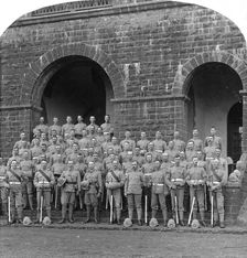 H Company, Royal Warwickshire Regiment, Belgaum, India, 1900s. Creator: Underwood & Underwood