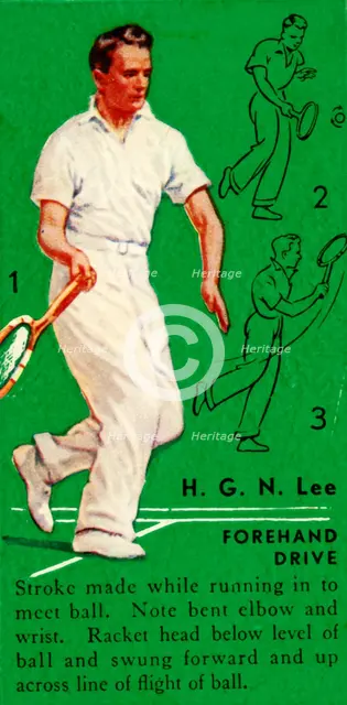 'H. G. N. Lee - Forehand Drive', c1935. Creator: Unknown.