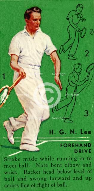 'H. G. N. Lee - Forehand Drive', c1935. Creator: Unknown.
