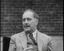 H.G. Wells Being Interviewed, 1930s. Creator: British Pathe Ltd