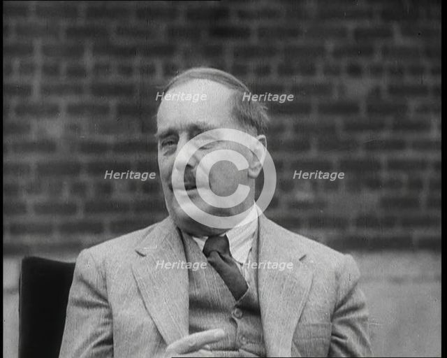 H.G. Wells Being Interviewed, 1930s. Creator: British Pathe Ltd.