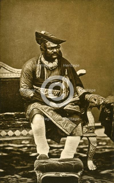 'H.H. General The Maharajah Sindhia of Gwalior G.C.B., G.C.S.I.', c1870, (1901).  Creator: Bourne & Shepherd.
