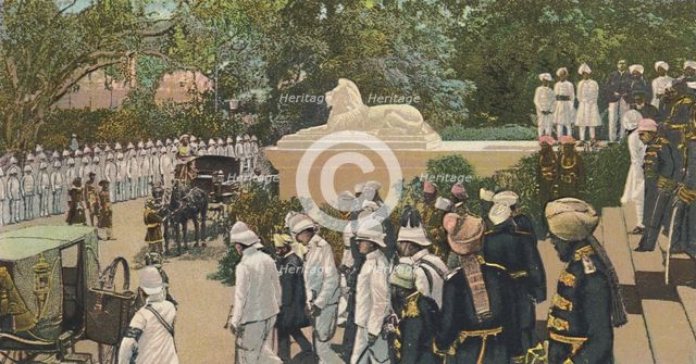 'H.H. The Nizam Leaving The Residency, Hyderabad', c1900. Creator: Unknown.