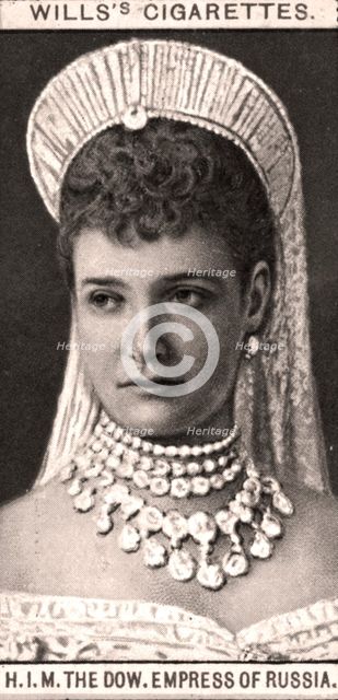 H.I.M, The Dow. Empress of Russia, 1908.Artist: WD & HO Wills