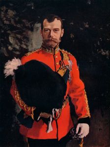 H.I.M. The Emperor Nicholas II. Colonel-in-Chief of the Royal Scots Greys 1902. Artist: Valentin Serov