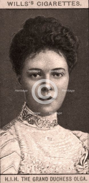 H.I.H The Grand Duchess Olga, 1908.Artist: WD & HO Wills