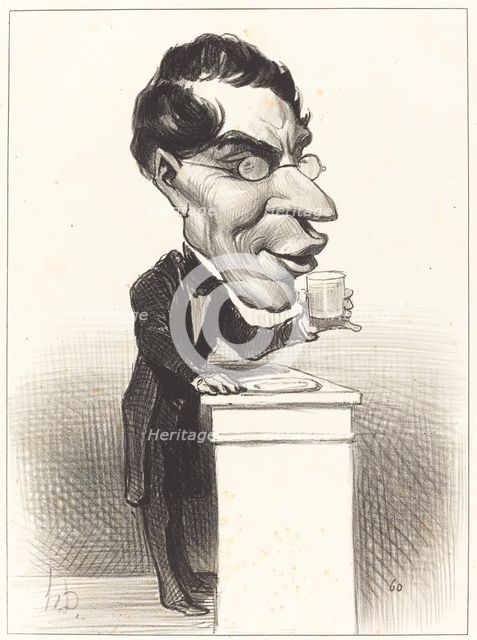 H.M. Augustin Corne, 1849. Creator: Honore Daumier.