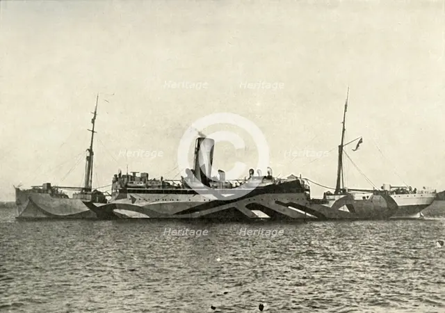 'H.M. Auxiliary Cruiser "Coronado" Camouflaged', (1919). Creator: Unknown.