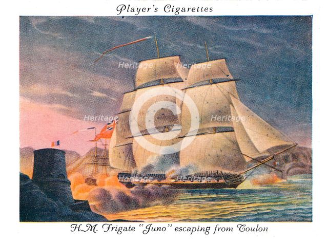 H.M.Frigate"Juno" escaping from Toulon, 1936.  Creator: Unknown.