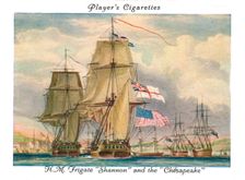 H.M.Frigate "Shannon" and the "Chesapeake", 1936. Creator: Unknown