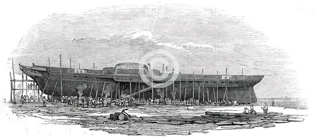 H.M. Iron steam-frigate "Trident", 1845. Creator: Unknown.