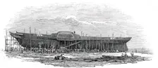 H.M. Iron steam-frigate "Trident", 1845. Creator: Unknown