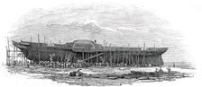 H.M. Iron steam-frigate "Trident", 1845. Creator: Unknown