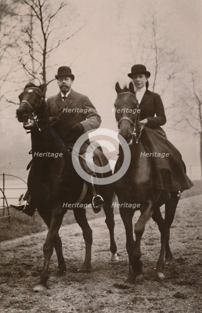 'H.M. King George V. and Princess Mary', 1914. Creator: Rotary Photo.