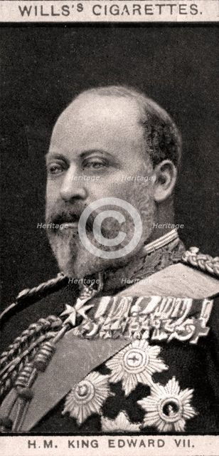 H.M King Edward VII, 1908.Artist: WD & HO Wills