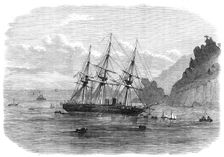 H.M.S. Cadmus ashore on Salcombe Bar, Devon, 1869. Creator: Unknown