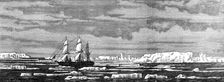 H.M.S. Challenger among icebergs, 1874. Creator: Unknown