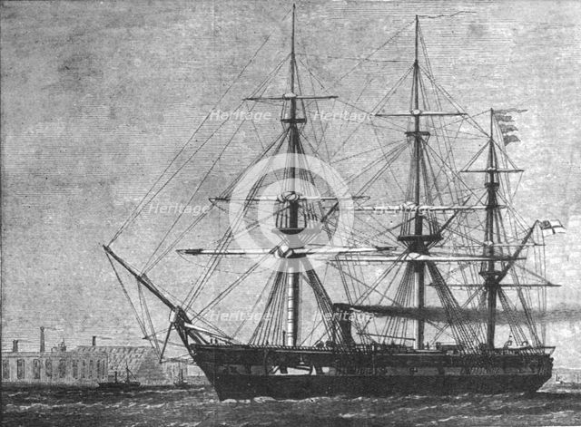 'H.M.S. 'Challenger', commissioned for her...cruise on Deep Sea Exploration, 1872', (1901).  Creator: Unknown.
