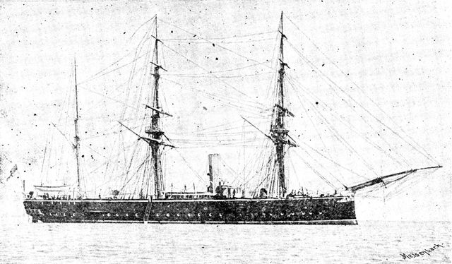 H.M.S. Curaçoa, 1890. Creator: Unknown.