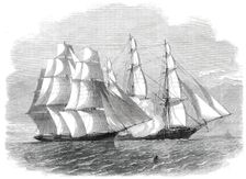 H.M.S. "Brisk", bearing the flag of Rear-Admiral Sir Henry Keppel, closing with "The Sunny..., 1860. Creator: Unknown