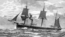 H.M.S. Doterel, lately blown up in the Strait of Magellan, 1881. Creator: Unknown