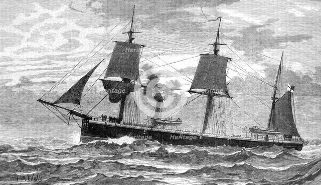 H.M.S. Doterel, lately blown up in the Strait of Magellan, 1881. Creator: Unknown.