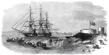 H.M.S. "Euryalus", with Prince Alfred on board, entering Simon's Bay, 1860. Creator: Unknown