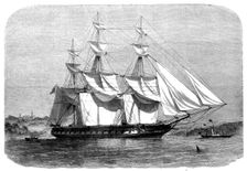 H.M.S. "Euryalus", the Vessel in which Prince Alfred takes his First Voyage to Sea, 1858. Creator: Smyth