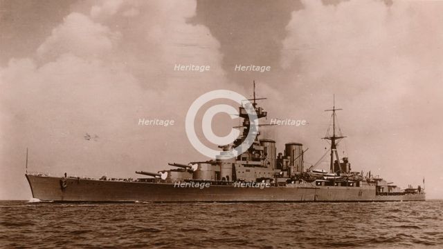 'H.M.S. Hood', 1935. Artist: Unknown.