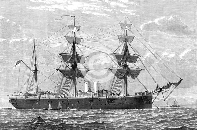 H.M.S Nelson, double screw, ironclad, 1880. Creator: Unknown.
