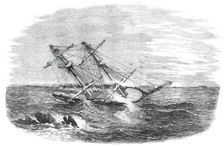 H.M.S. "Sappho", on the Main Reef at Honduras, 1850. Creator: Unknown