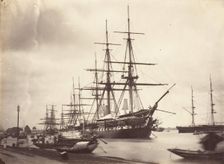 H.M.S. Shannon off Calcutta, 1858-61. Creator: Unknown