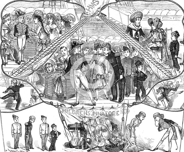 "H.M.S. Pinafore," played by children at the Opera Comique, 1879, (1880). Creator: Unknown.