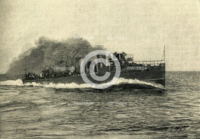'H.M.'s Torpedo Boat Destroyer Viper', c1900. Creator: Marguerite Jacob.