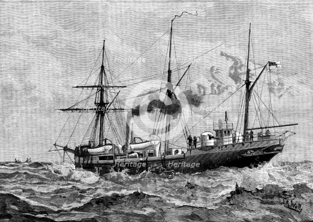 H.M.S. Thrush, new gun-vessel, to be commanded by Prince George of Wales, Lieutenant R.N., 1890. Creator: Unknown.