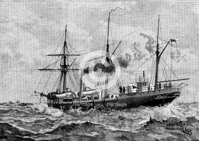 H.M.S. Thrush, new gun-vessel, to be commanded by Prince George of Wales, Lieutenant R.N., 1890. Creator: Unknown.