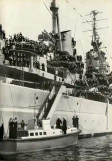 H.M.S. Vanguard Commissioned. 1947. Creator: Unknown