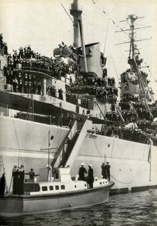 H.M.S. Vanguard Commissioned. 1947. Creator: Unknown