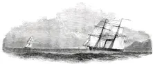 H.M. Steamer "Rifleman", in Chase of a Brazilian Slaver, 1850. Creator: Unknown