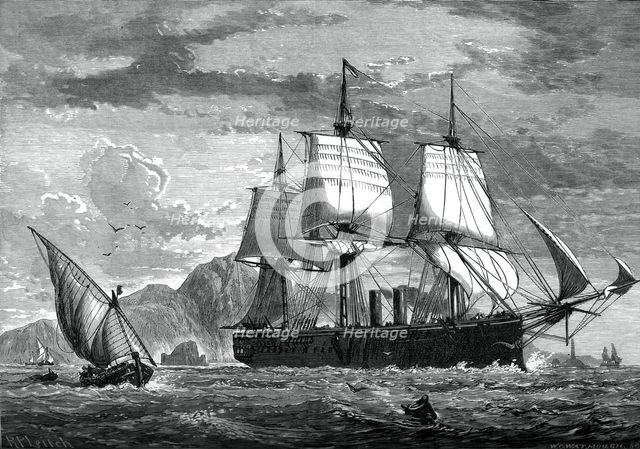 H M swift cruiser Inconstant, c1880.Artist: WC Watmough
