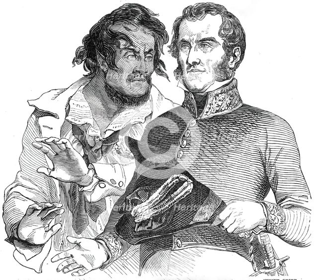 H.M. Tahitian Consul, Mr. Pritchard...receiving the petition of a native chief, 1844.  Creator: Unknown.