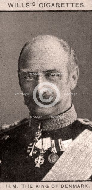 H.M The King of Denmark, 1908.Artist: WD & HO Wills