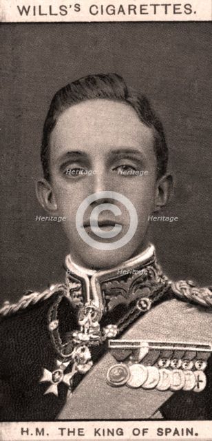 H.M The King of Spain, 1908.Artist: WD & HO Wills