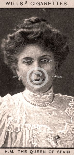 H.M The Queen of Spain, 1908.Artist: WD & HO Wills
