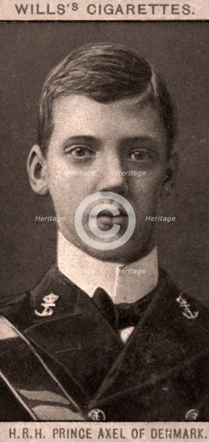 H.R.H Prince Axel of Denmark, 1908.Artist: WD & HO Wills