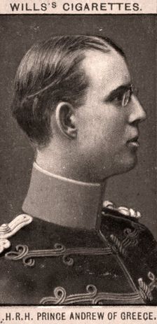 H.R.H Prince Andrew of Greece, 1908.Artist: WD & HO Wills