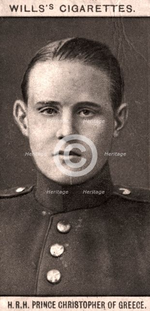 H.R.H Prince Christopher of Greece, 1908.Artist: WD & HO Wills