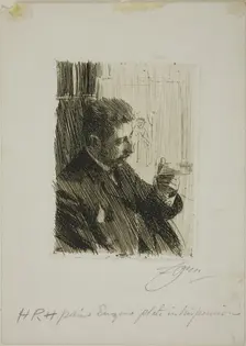 H. R. H. Prince Eugen of Sweden, 1891. Creator: Anders Leonard Zorn