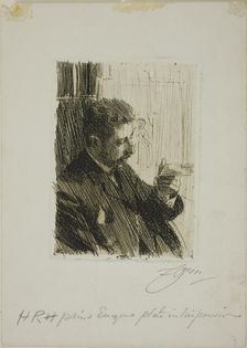 H. R. H. Prince Eugen of Sweden, 1891. Creator: Anders Leonard Zorn