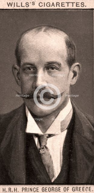H.R.H Prince George of Greece, 1908.Artist: WD & HO Wills